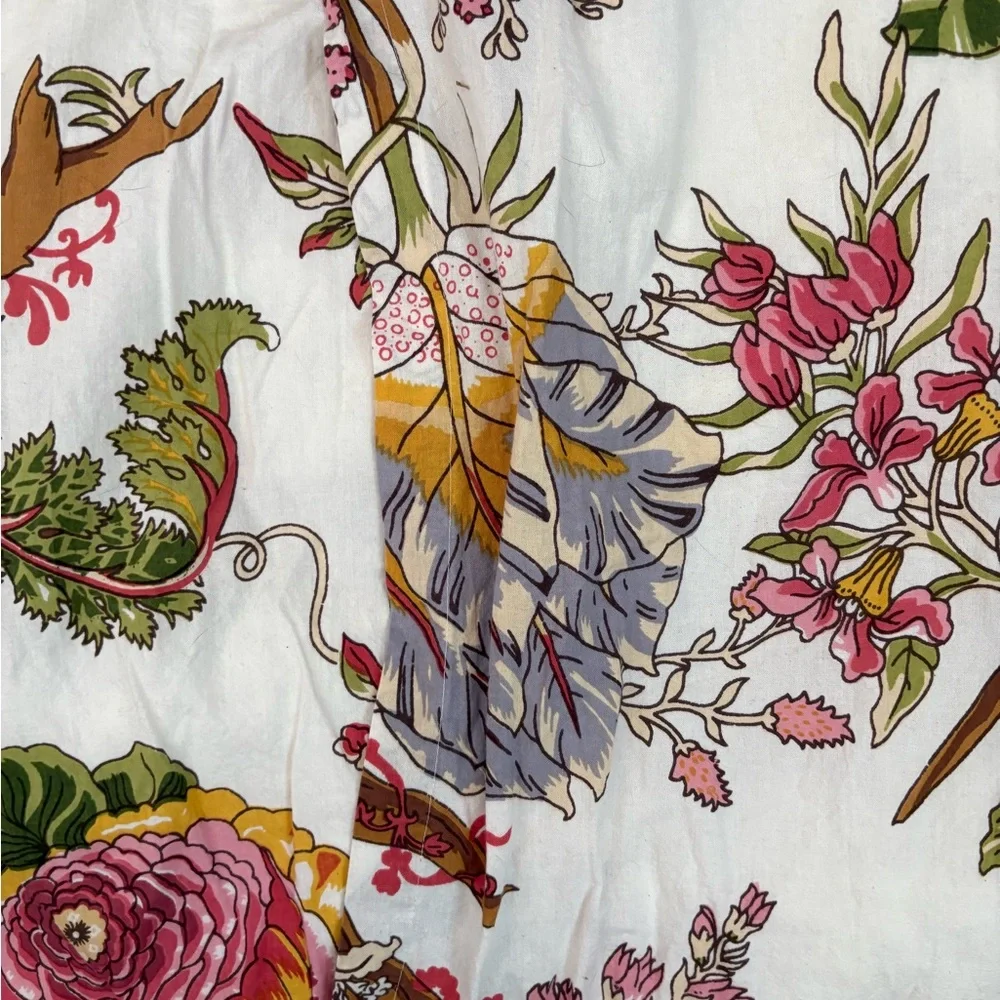 Pottery Barn Wells King  Sham Jacobean Floral Cotton 36x21”